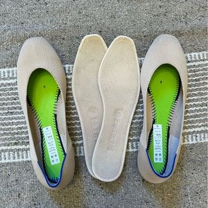 Rothy’s Square Toe Flat - Size 10 in Ecru